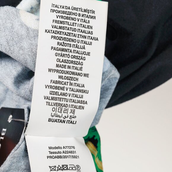 Versace Resort 2018 Black Beverly Palm Graphic Cotton T-Shirt - Picture 11 of 12